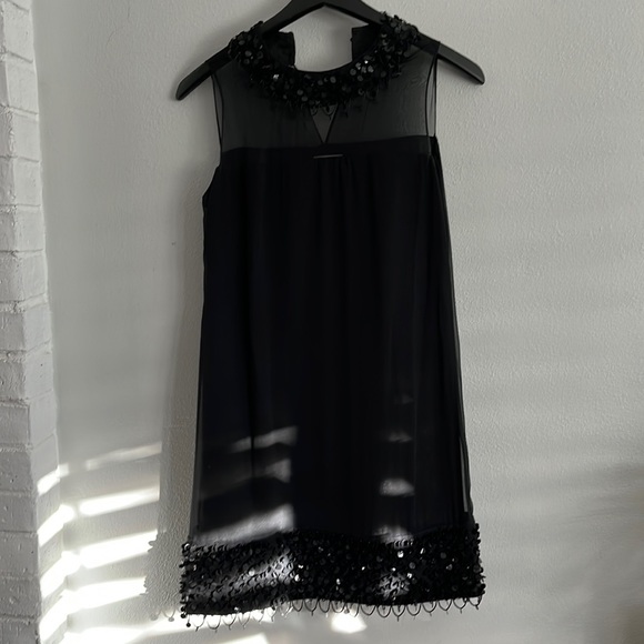 NWOT Milly beaded black dress - Picture 4 of 14